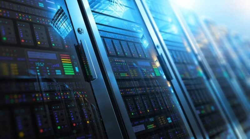 Server room interior in datacenter