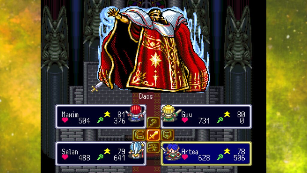 Combate contra Daos en Lufia II: Rise of the Sinistrals