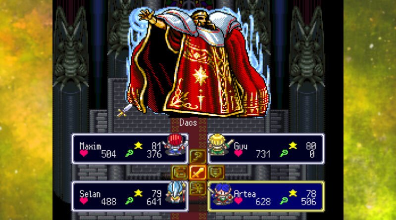 Combate contra Daos en Lufia II: Rise of the Sinistrals