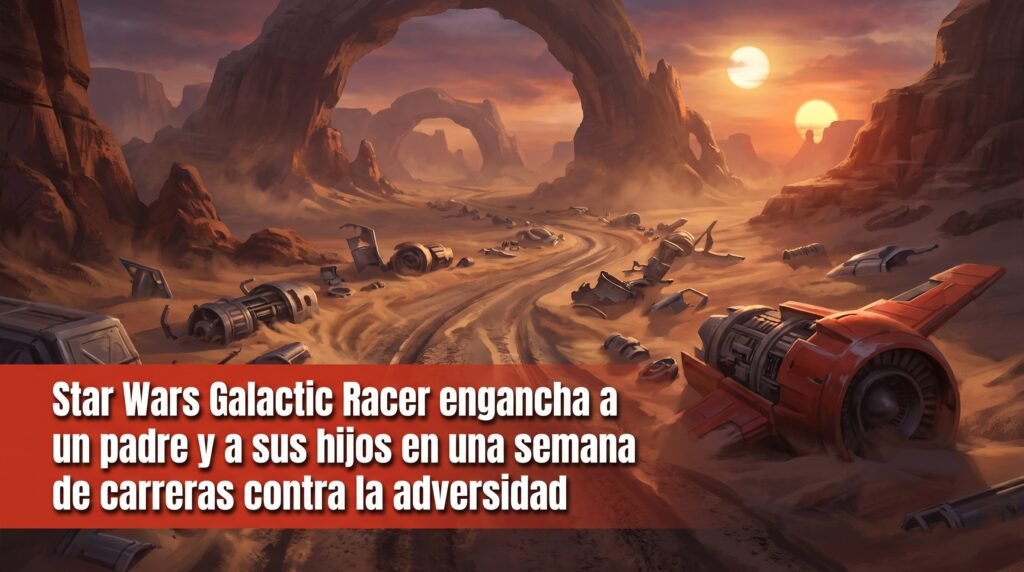 Star Wars Galactic Racer engancha a un padre y a sus hijos en una semana de carreras contra la adversidad