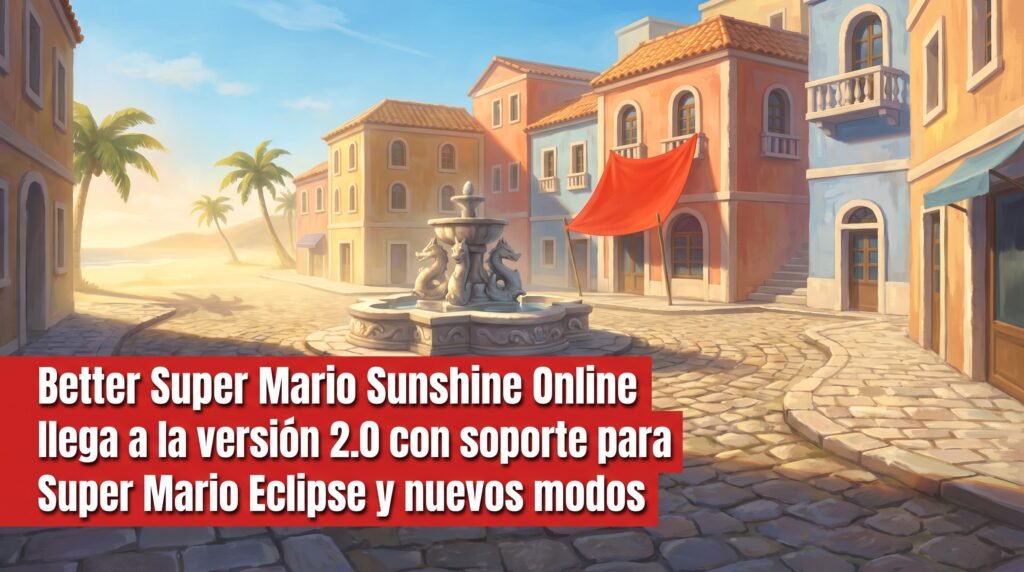 Better Super Mario Sunshine Online llega a la versión 2.0 con soporte para Super Mario Eclipse y nuevos modos
