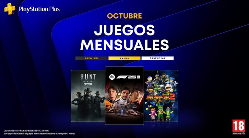 PlayStation Plus anuncia sus juegos mensuales de octubre: F1 25, Hunt: Showdown 1896 y Earth Defense Force: World Brothers 2 PlayStation Plus anuncia sus juegos mensuales de octubre: F1 25, Hunt: Showdown 1896 y Earth Defense Force: World Brothers 2