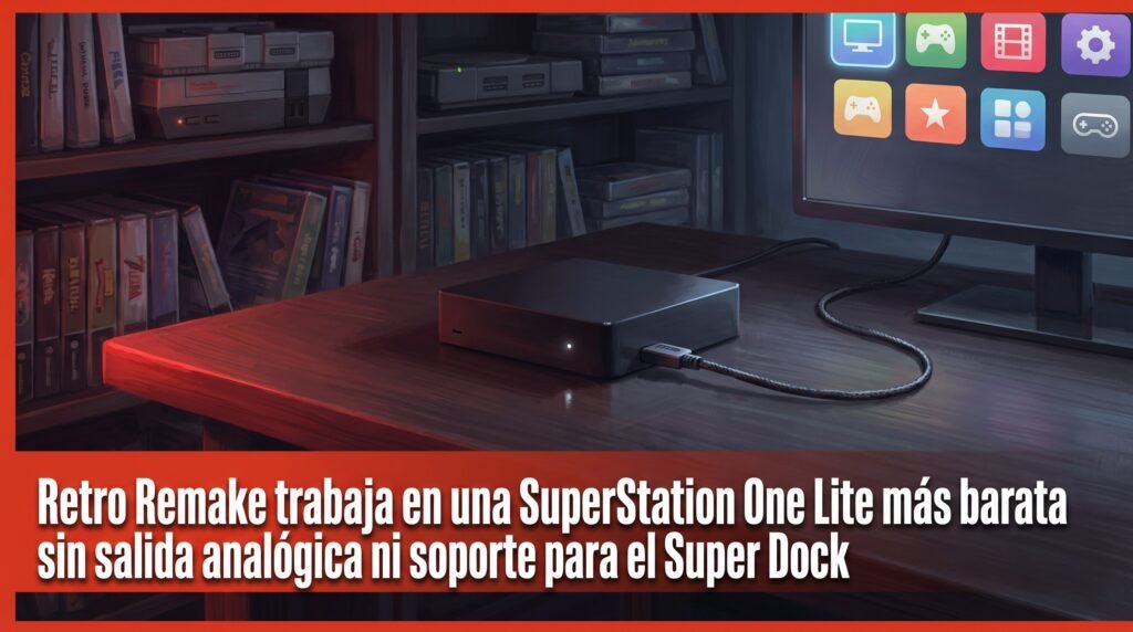 Retro Remake trabaja en una SuperStation One Lite más barata sin salida analógica ni soporte para el Super Dock