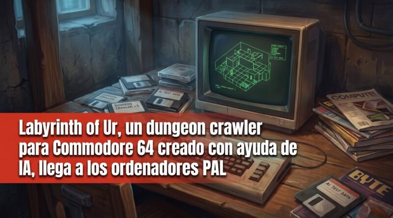 Labyrinth of Ur, un dungeon crawler para Commodore 64 creado con ayuda de IA, llega a los ordenadores PAL