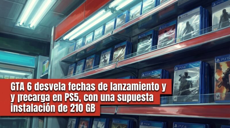 GTA 6 desvela fechas de lanzamiento y precarga en PS5, con una supuesta instalación de 210 GB GTA 6 desvela fechas de lanzamiento y precarga en PS5, con una supuesta instalación de 210 GB